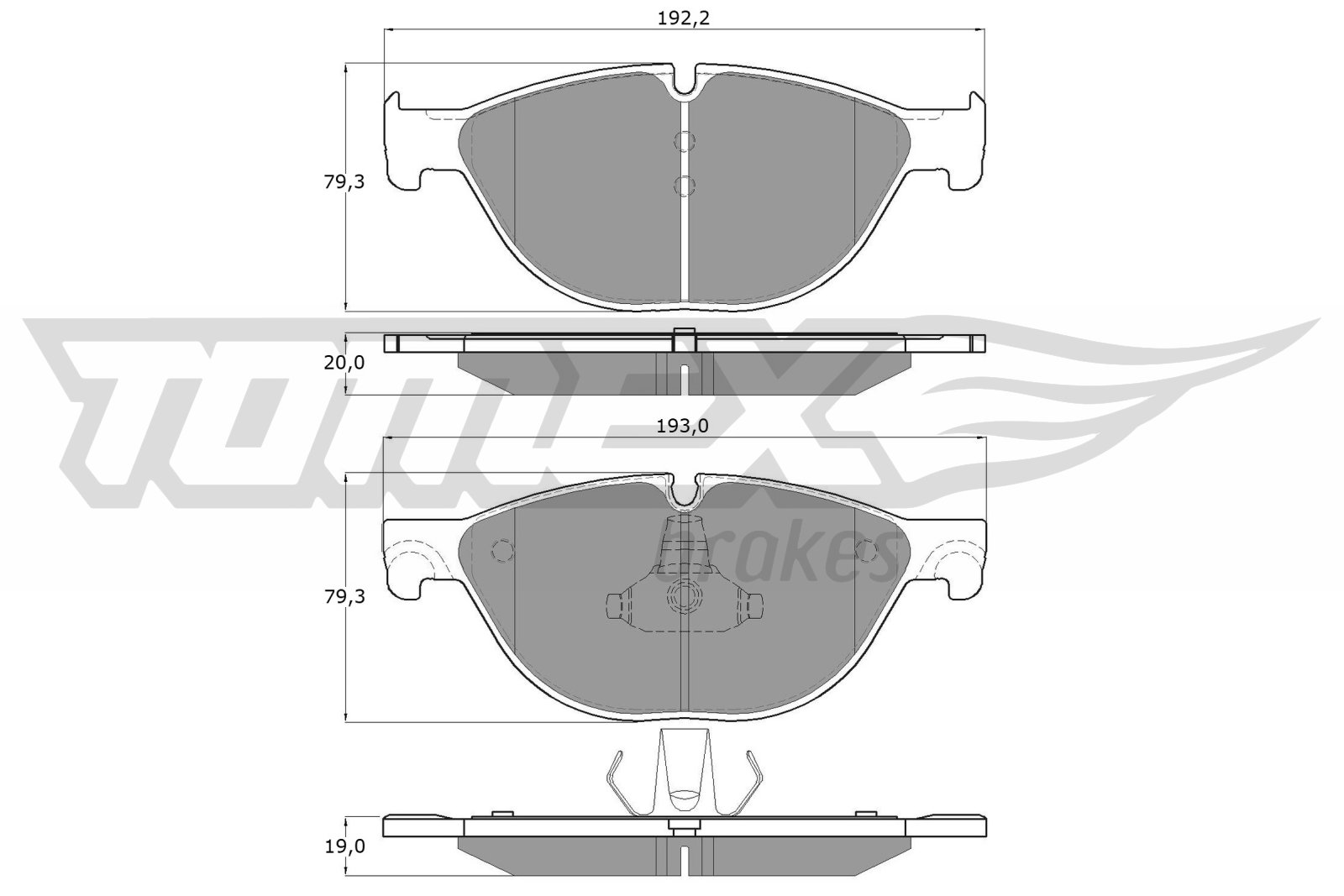 TOMEX Brakes TX 16-66 Sada...